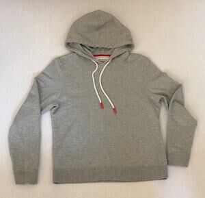 Tory Sport Women's Gray Cotton French Terry Hoodie Sweatshirt Size Large GUC